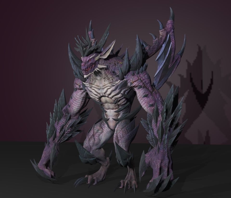 bat demon 3D model_2