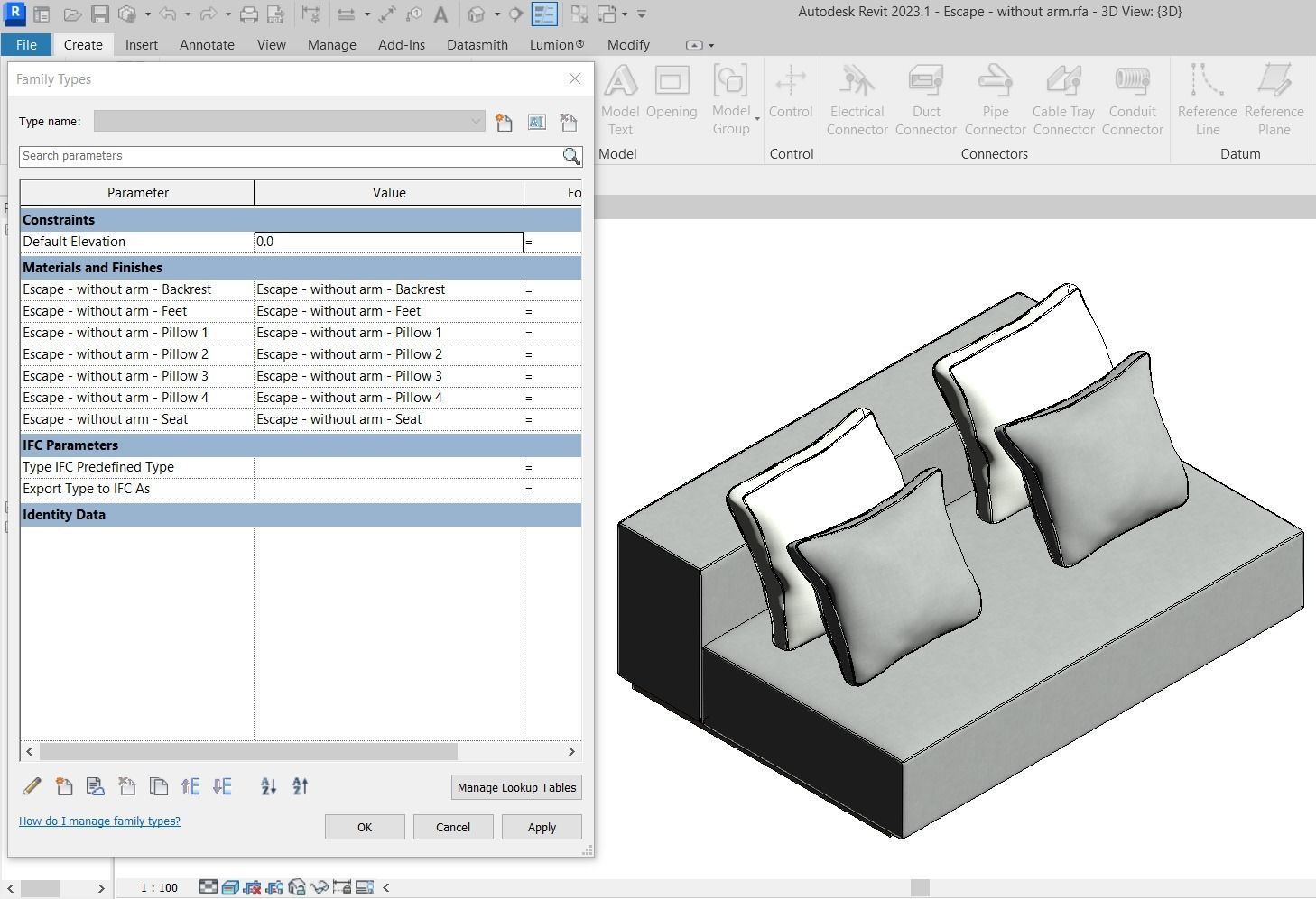 Escape Sofa All modules by Artefacto 3D Model Collection_14