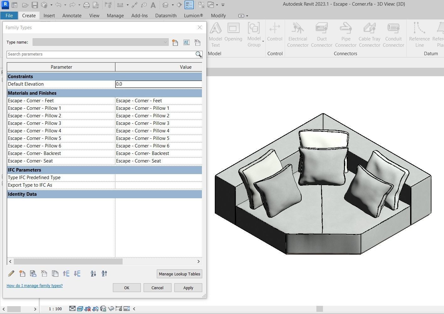 Escape Sofa All modules by Artefacto 3D Model Collection_8