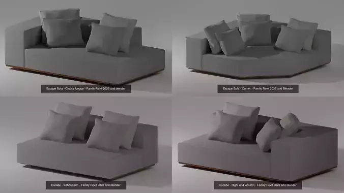 Escape Sofa All modules by Artefacto