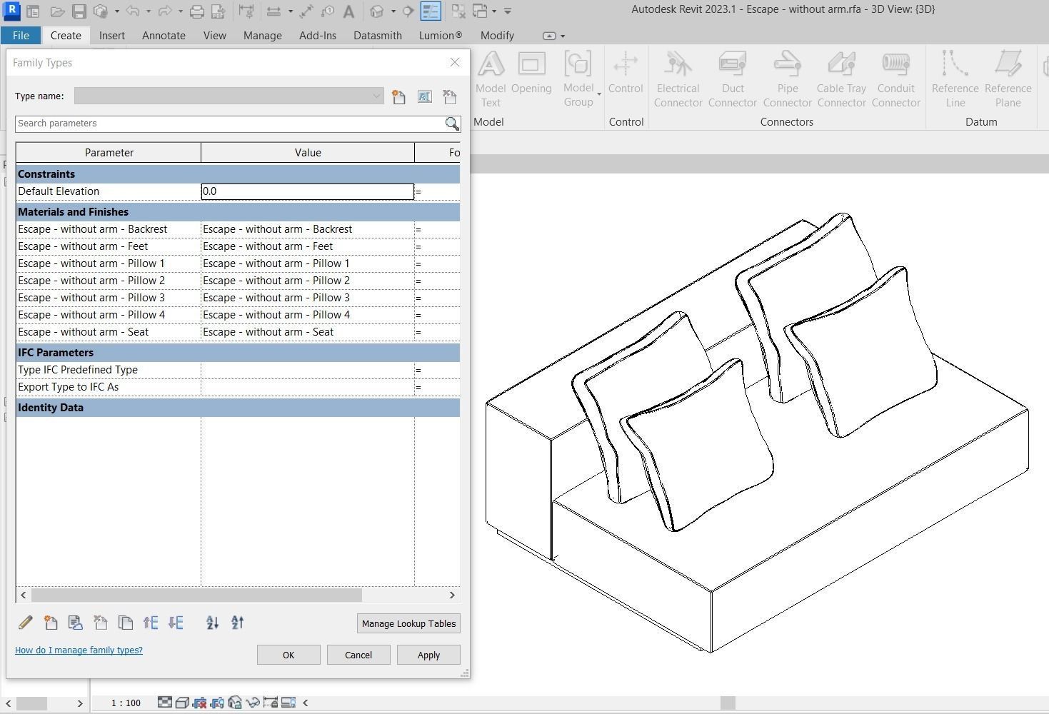 Escape Sofa All modules by Artefacto 3D Model Collection_16