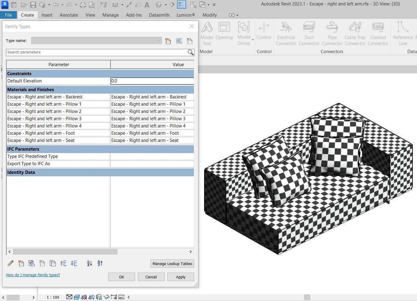 Escape Sofa All modules by Artefacto 3D Model Collection_12
