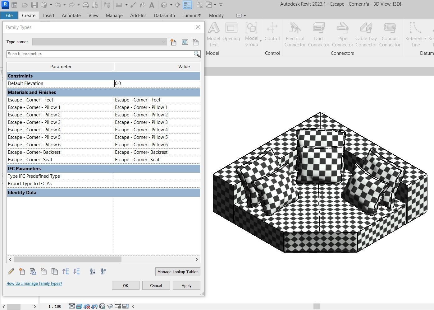 Escape Sofa All modules by Artefacto 3D Model Collection_9