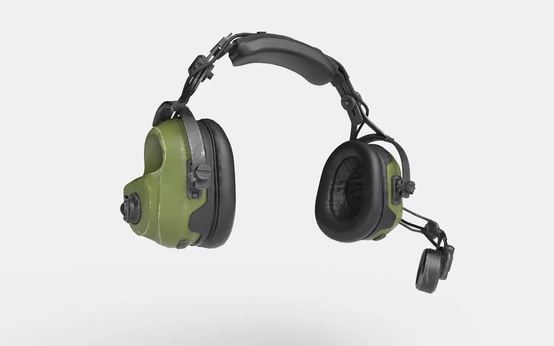 Pilots Headset Low-poly 3D model