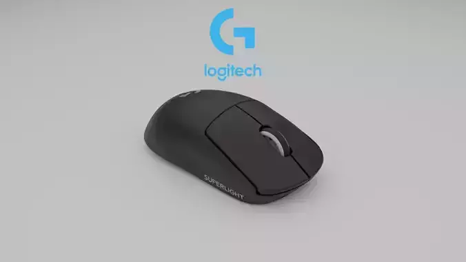 3D model Logitech G Pro X Superlight wireless - Black VR