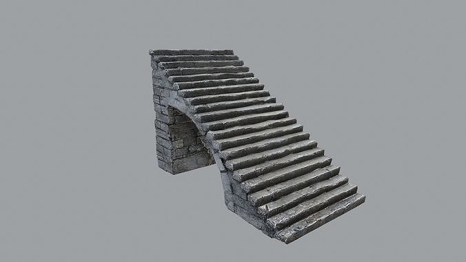stairs Low-poly 3D model
