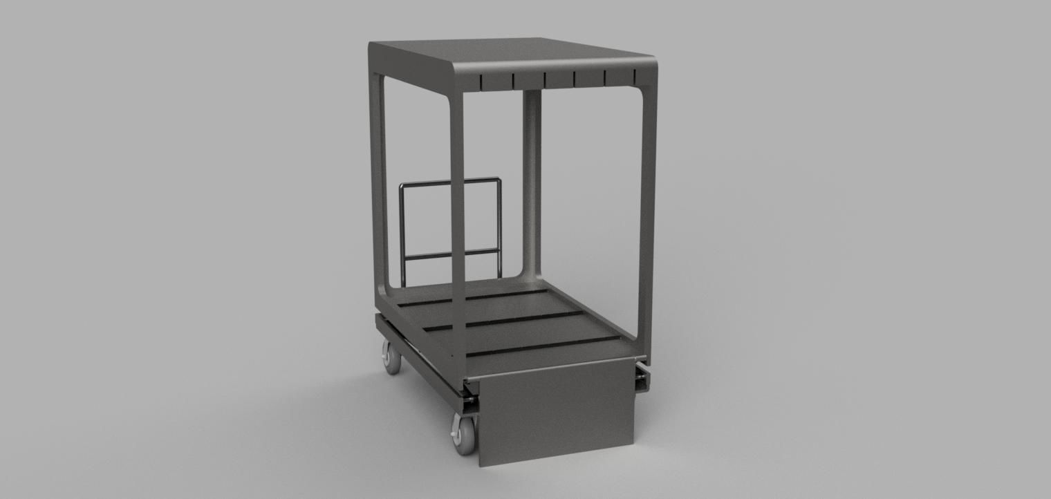 Glass Panel Scissor Lift 3D model_1