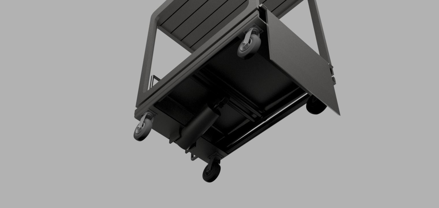 Glass Panel Scissor Lift 3D model_3