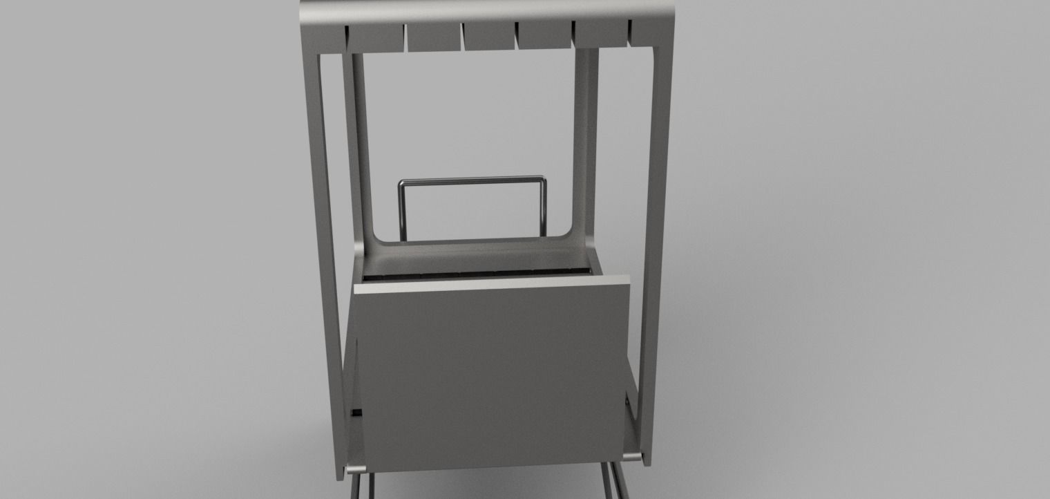 Glass Panel Scissor Lift 3D model_2