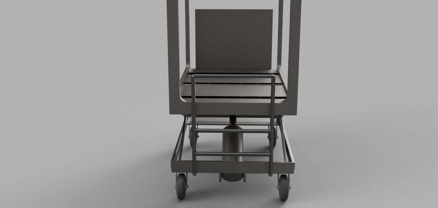 Glass Panel Scissor Lift 3D model_4