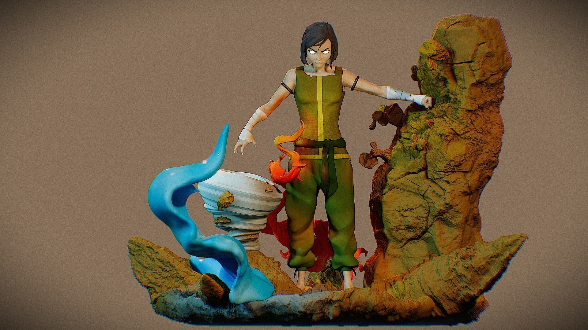 Legend of Korra avatar 3D print model_3