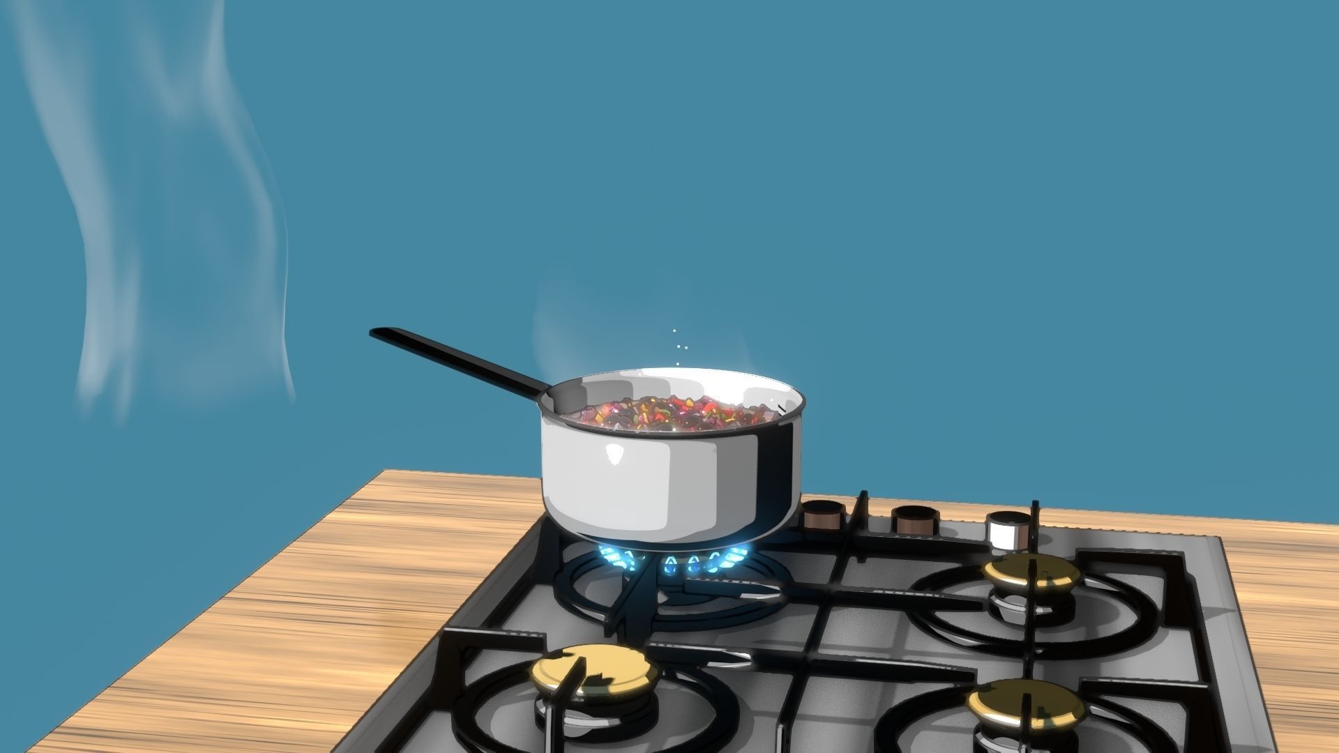 For Anime in Blender - Steam Elements 3D model_22