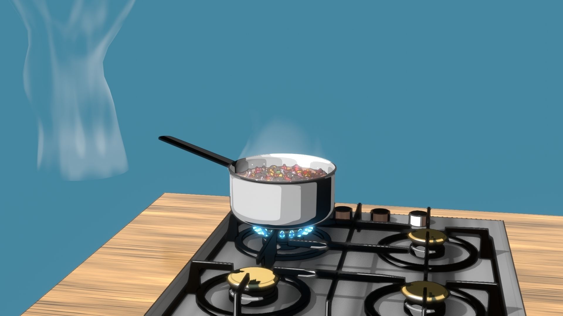 For Anime in Blender - Steam Elements 3D model_23