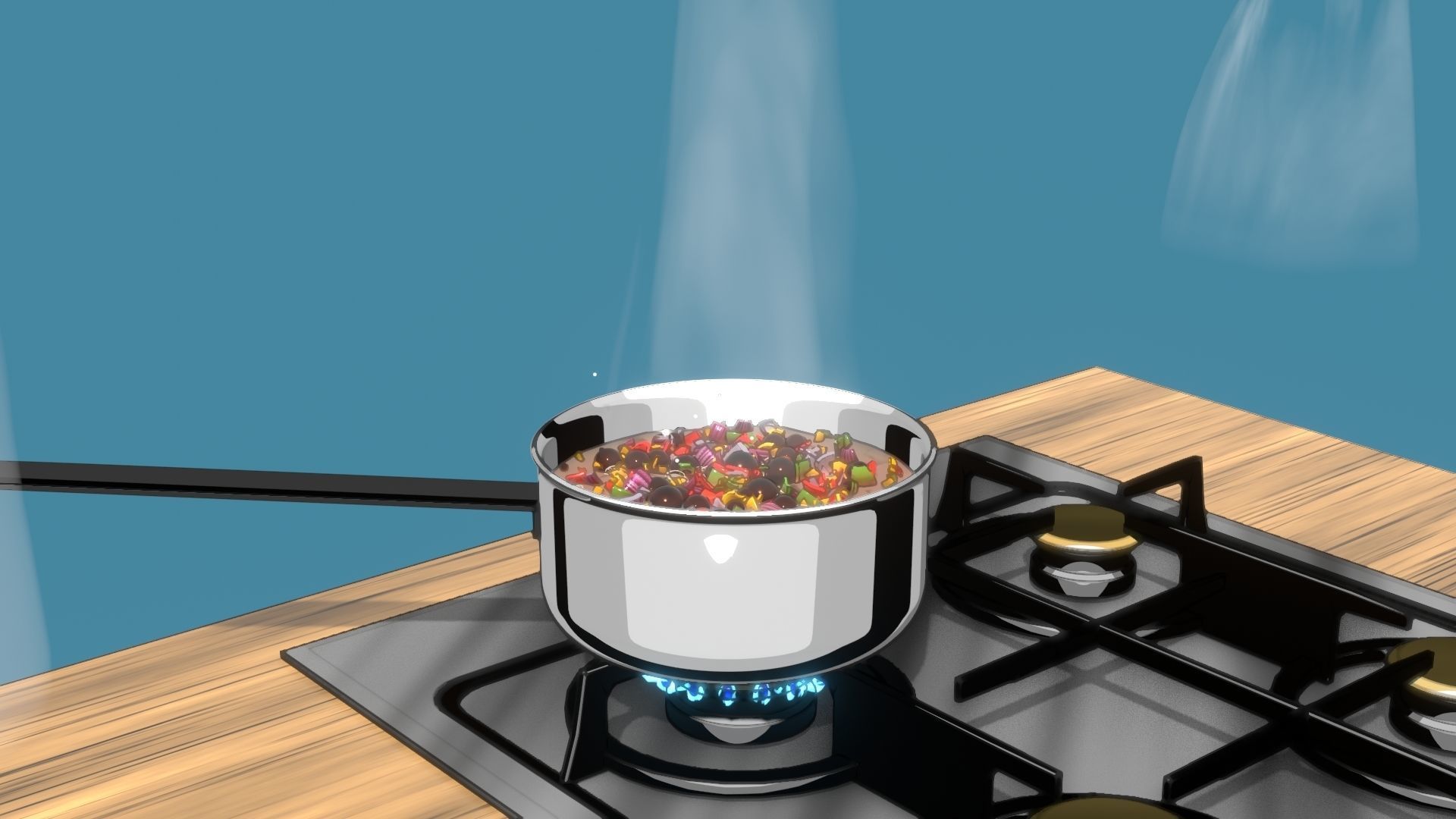 For Anime in Blender - Steam Elements 3D model_10