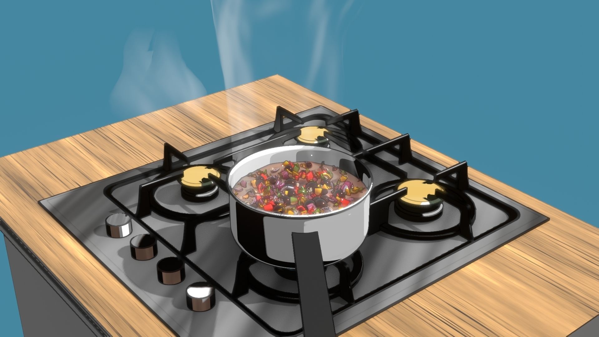 For Anime in Blender - Steam Elements 3D model_18