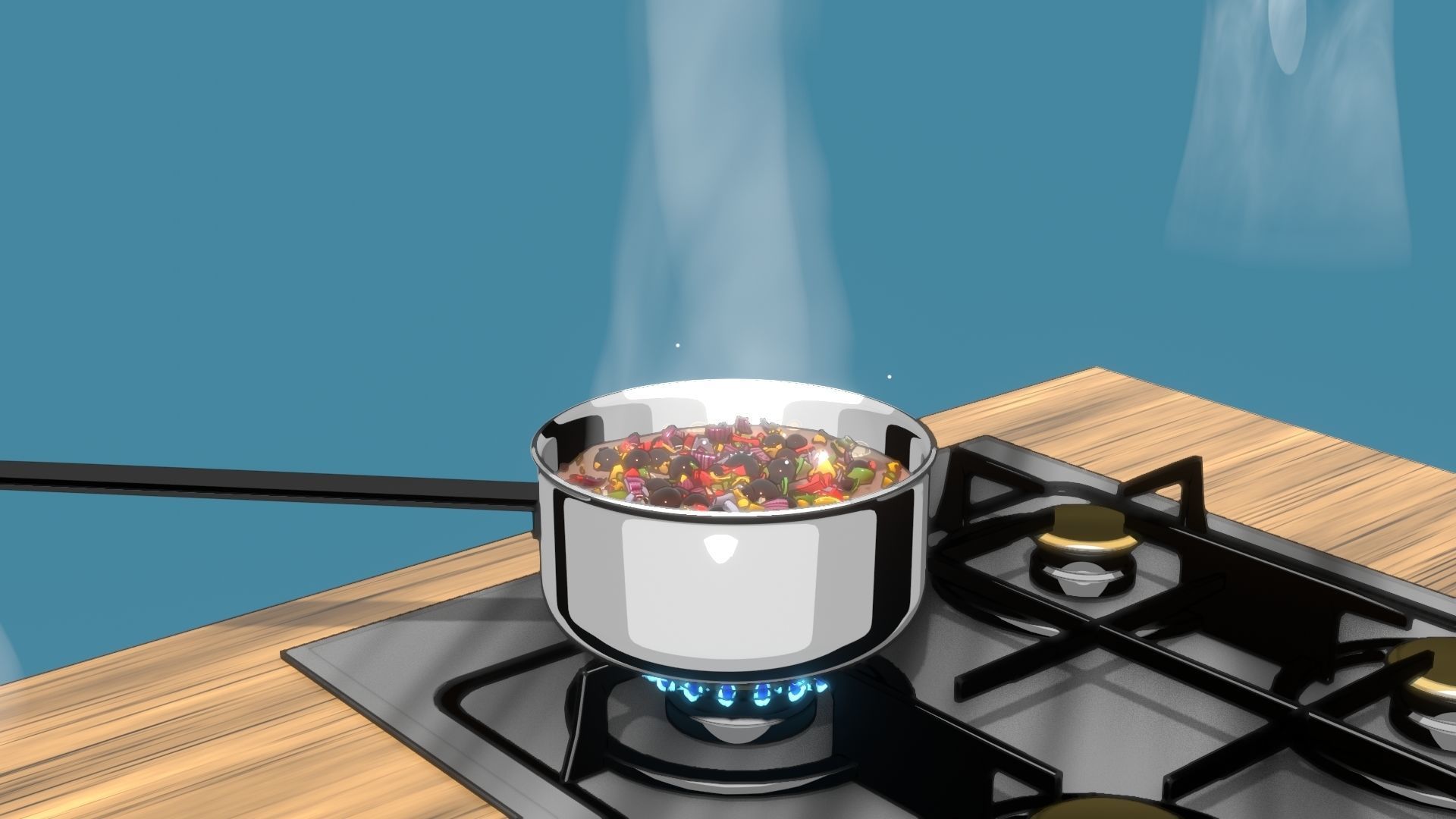 For Anime in Blender - Steam Elements 3D model_8