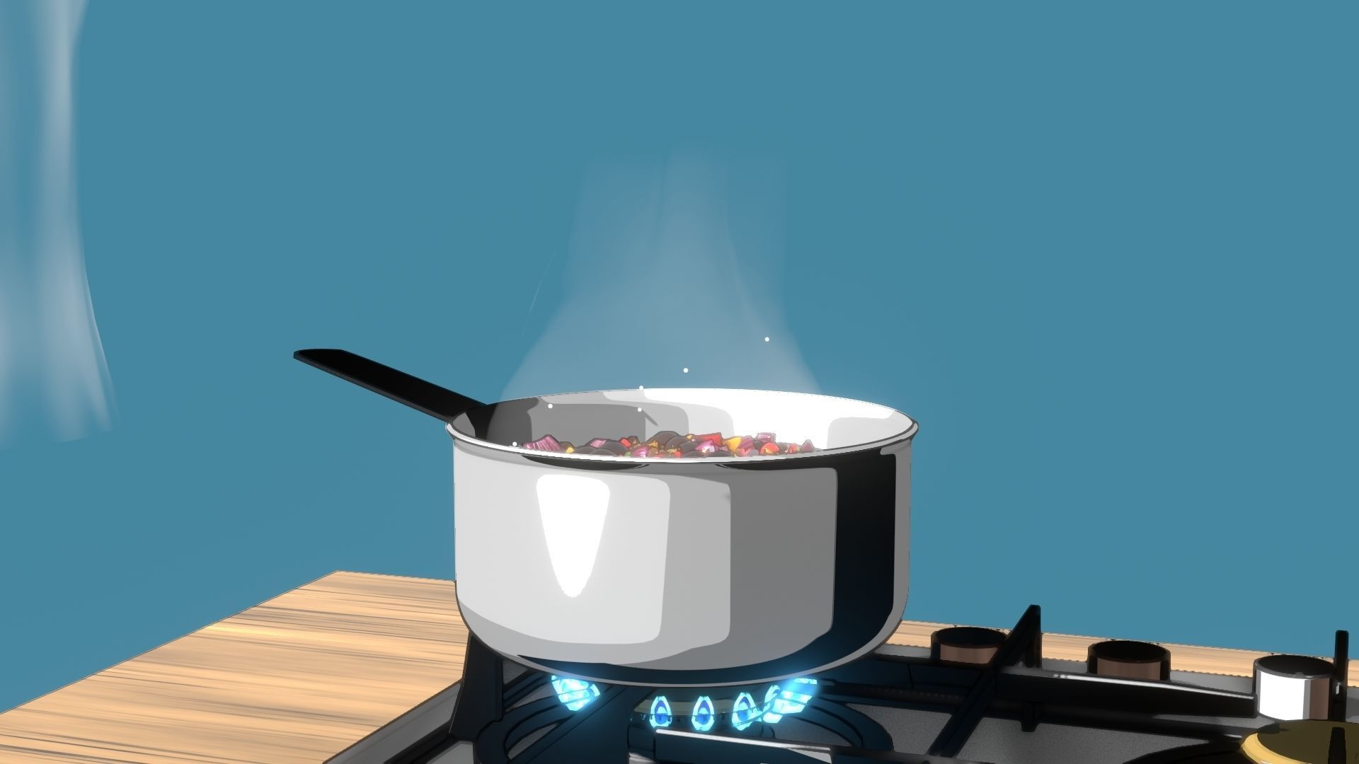 For Anime in Blender - Steam Elements 3D model_20