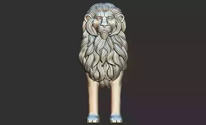 LION BAS RELIEF 3D PRINT MODEL CNC