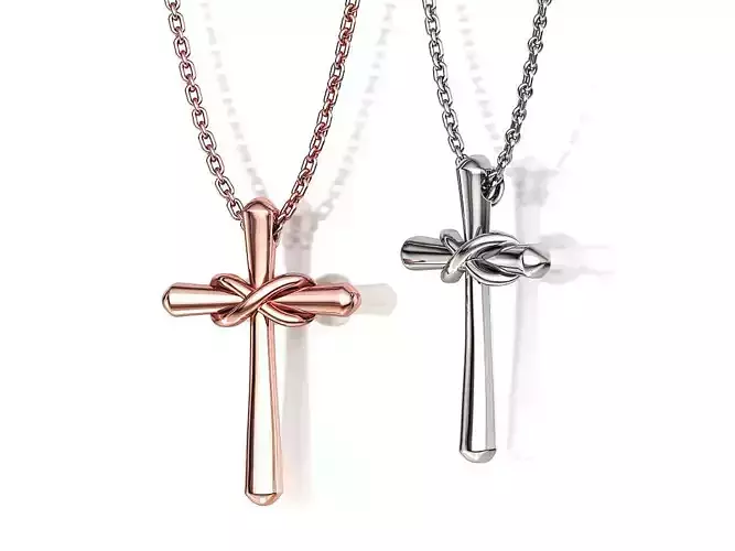 30mm Infinity Cross Necklace Pendant Endless Love Cross