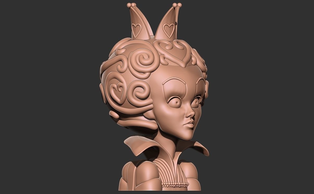 Helena Bonham Carter as the Queen of Hearts 3d Printable model  3D print model_2