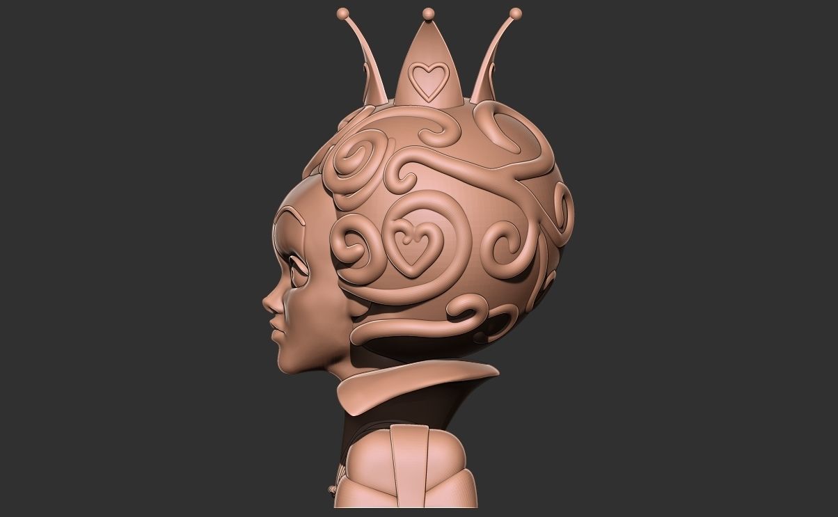 Helena Bonham Carter as the Queen of Hearts 3d Printable model  3D print model_4