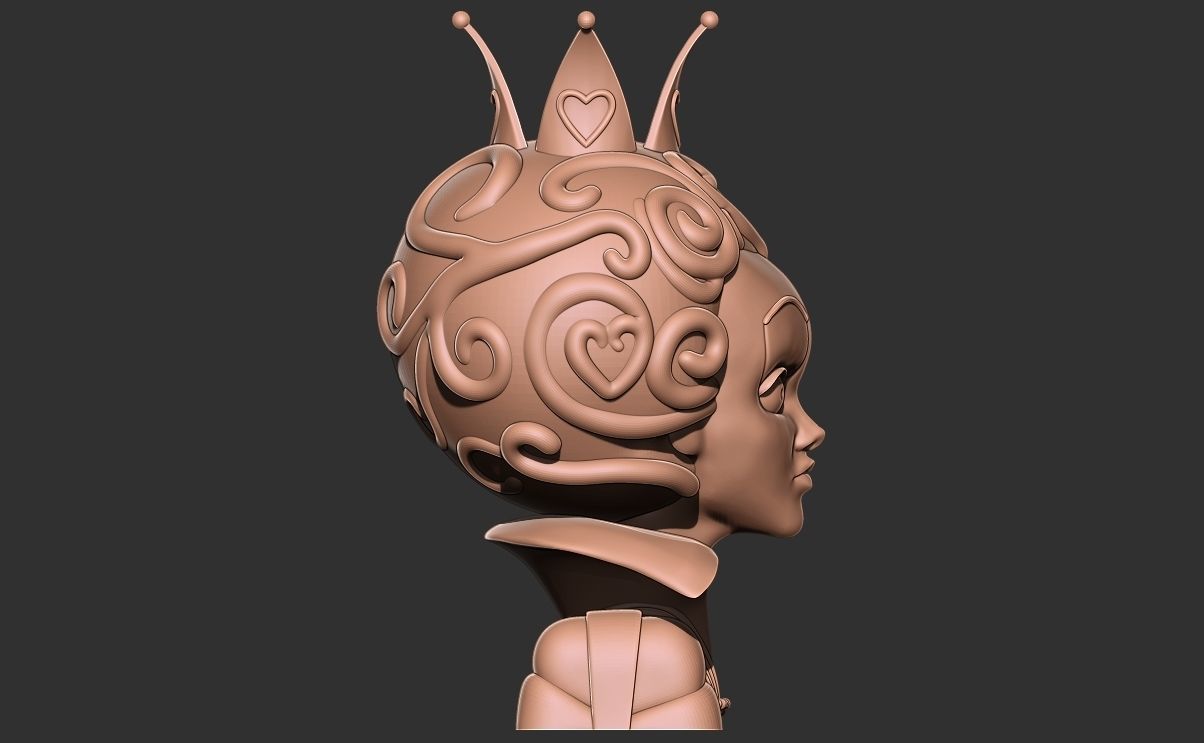 Helena Bonham Carter as the Queen of Hearts 3d Printable model  3D print model_5