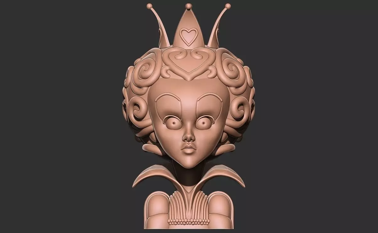 Helena Bonham Carter as the Queen of Hearts 3d Printable model  3D print model_0