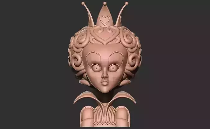 Helena Bonham Carter as the Queen of Hearts 3d Printable model  3D print model