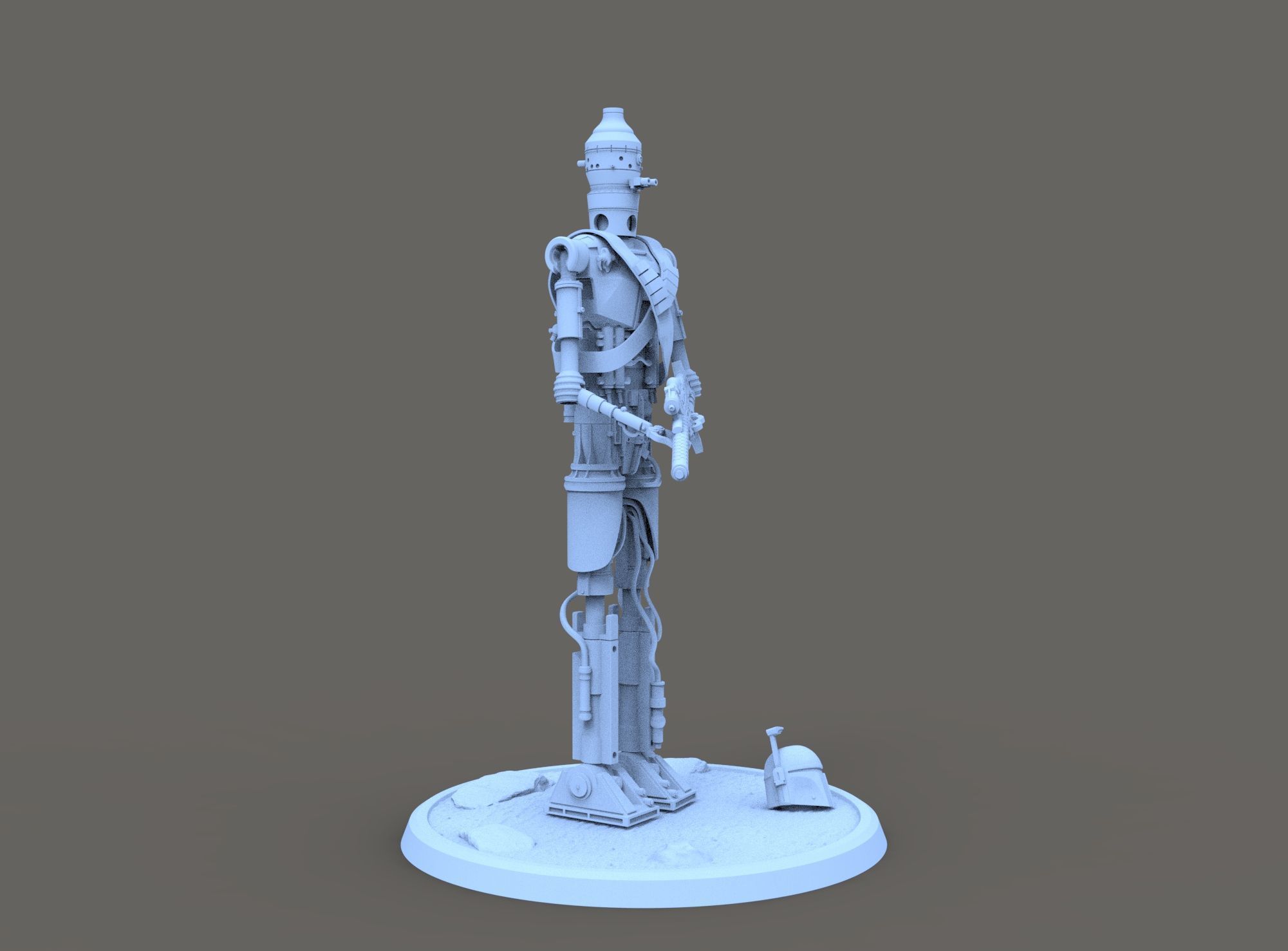 IG-11 STAR WARS FOR 3D PRINTING 3D model_9