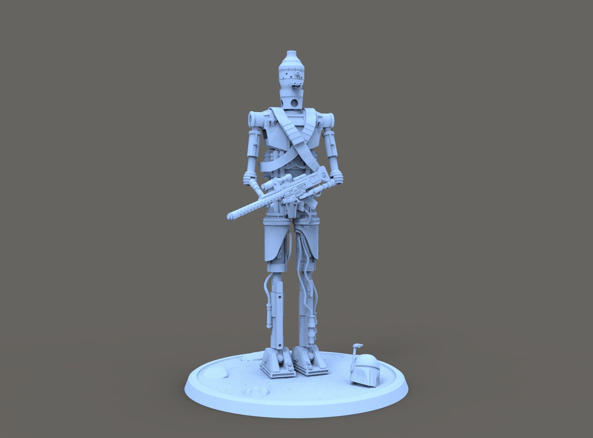 IG-11 STAR WARS FOR 3D PRINTING 3D model_1