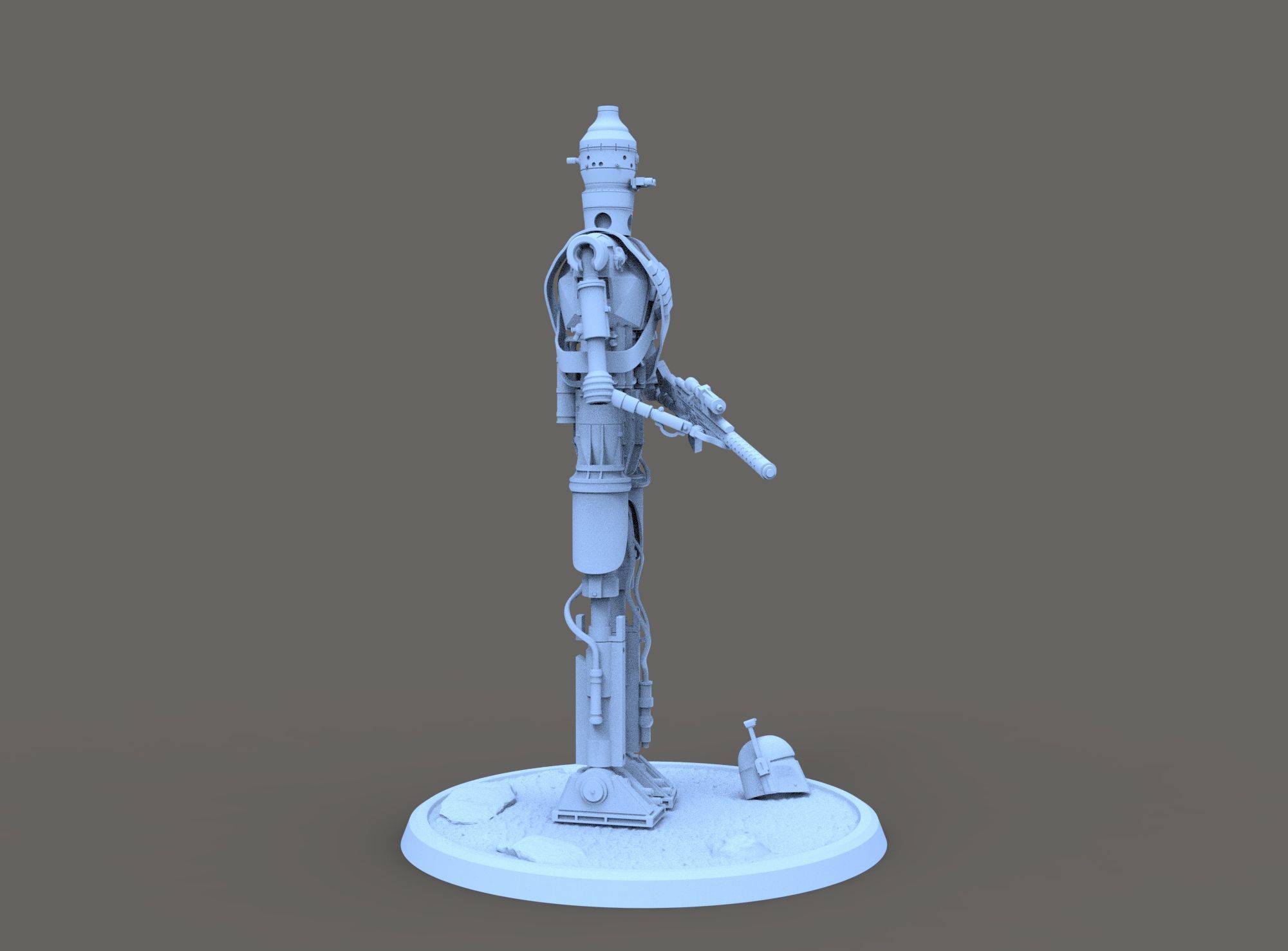 IG-11 STAR WARS FOR 3D PRINTING 3D model_8