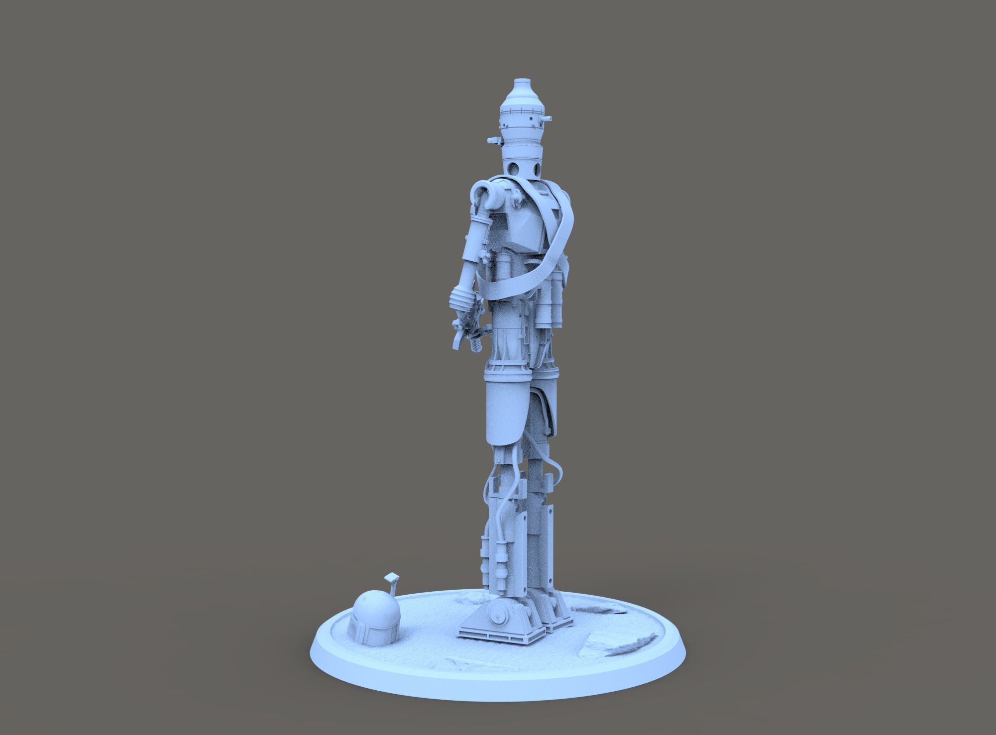IG-11 STAR WARS FOR 3D PRINTING 3D model_16
