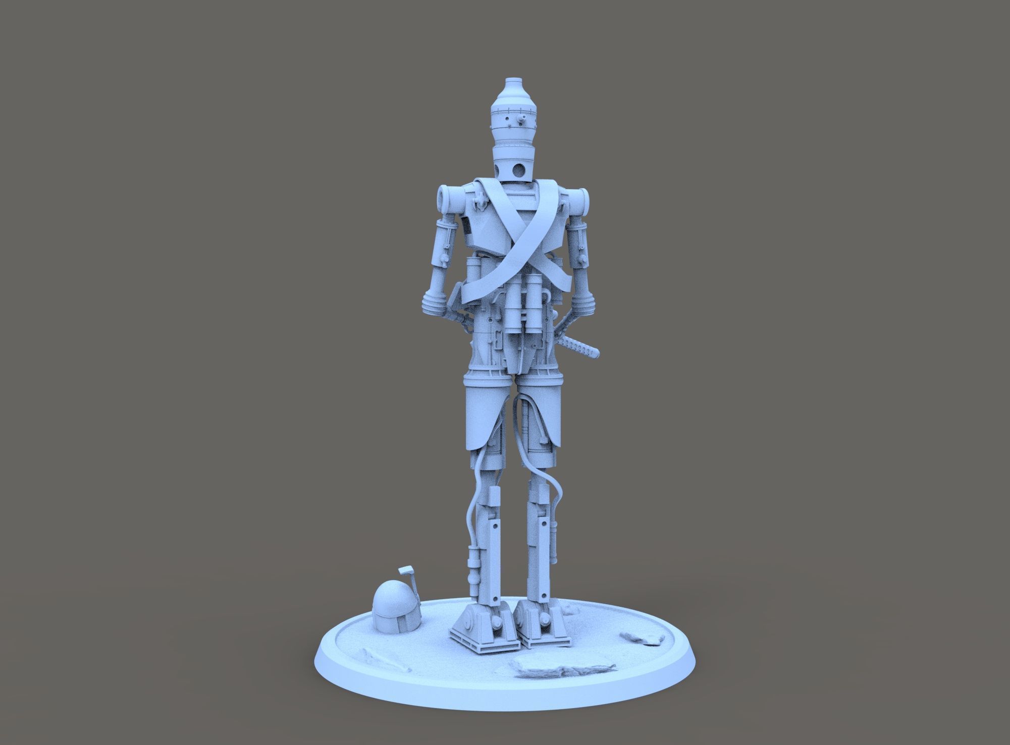 IG-11 STAR WARS FOR 3D PRINTING 3D model_2