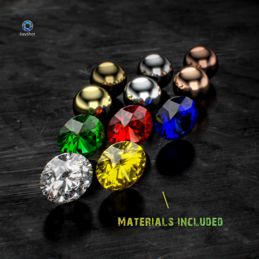 Dark Scene Setup for Jewelry 3D Rendering with KeyShot 3D model_6