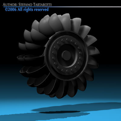 Hydroelectric turbine 3D model_1