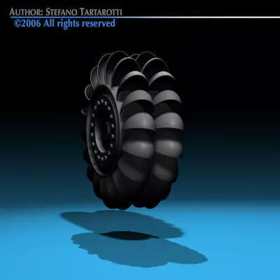 Hydroelectric turbine 3D model_0