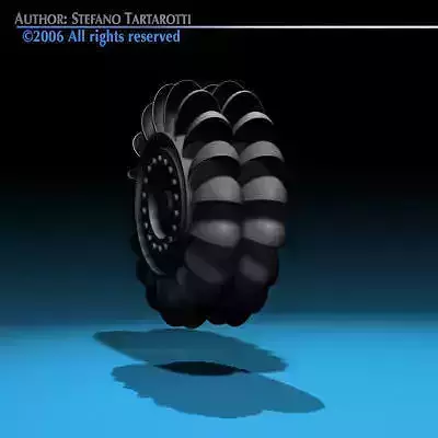 Hydroelectric turbine 3D model