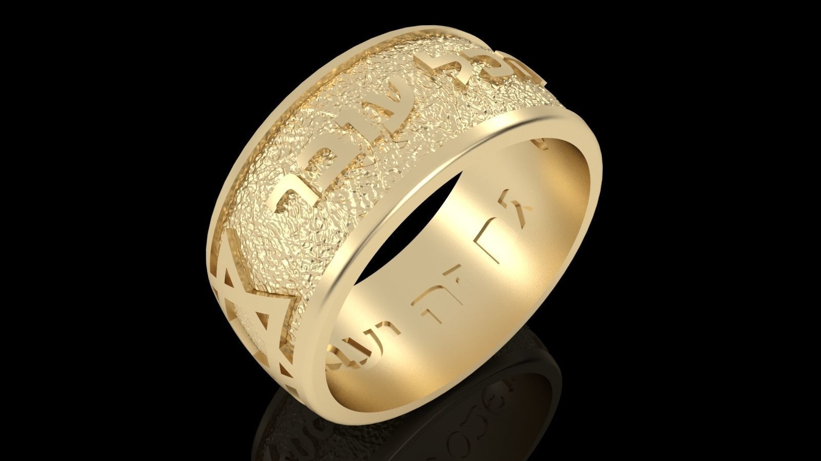 wedding rings 3D print model_13