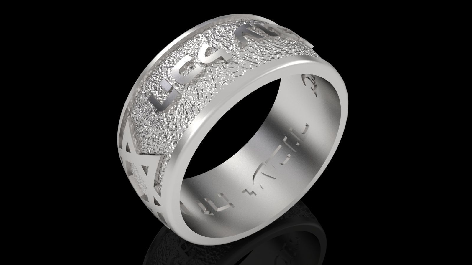 wedding rings 3D print model_14