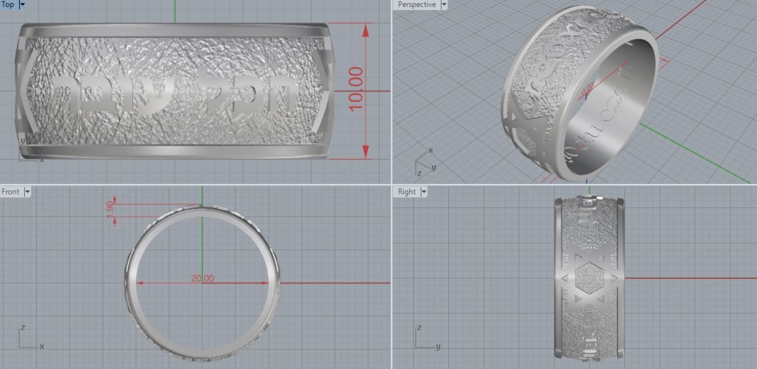 wedding rings 3D print model_5