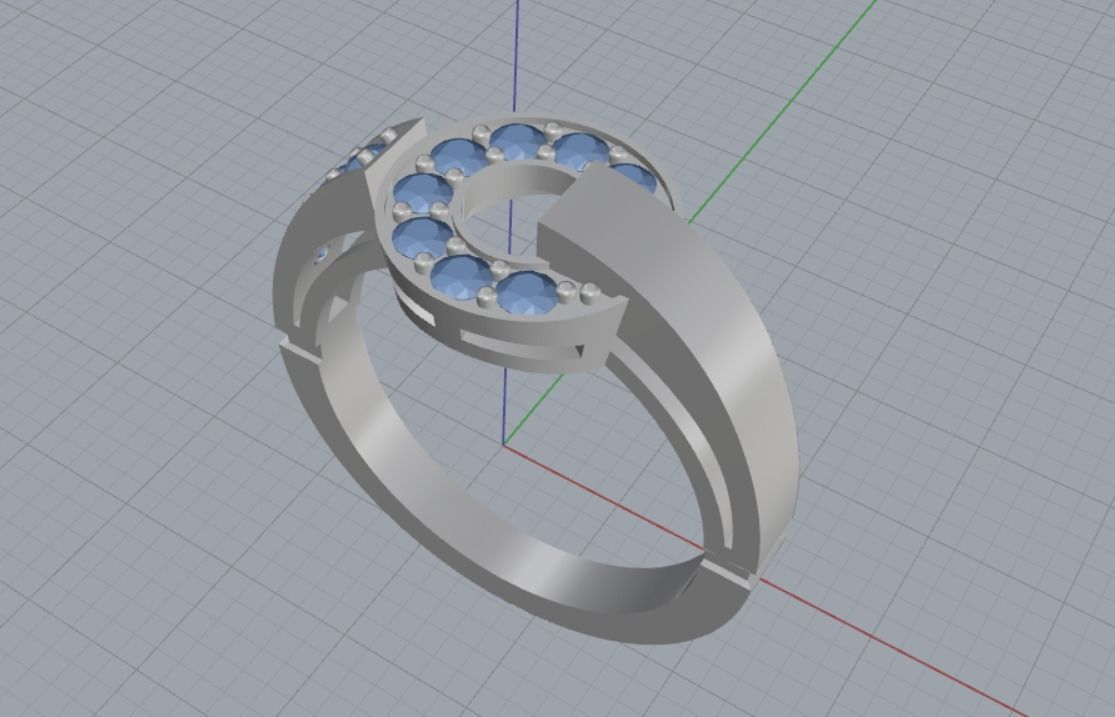 beautiful ring 3D print model_9