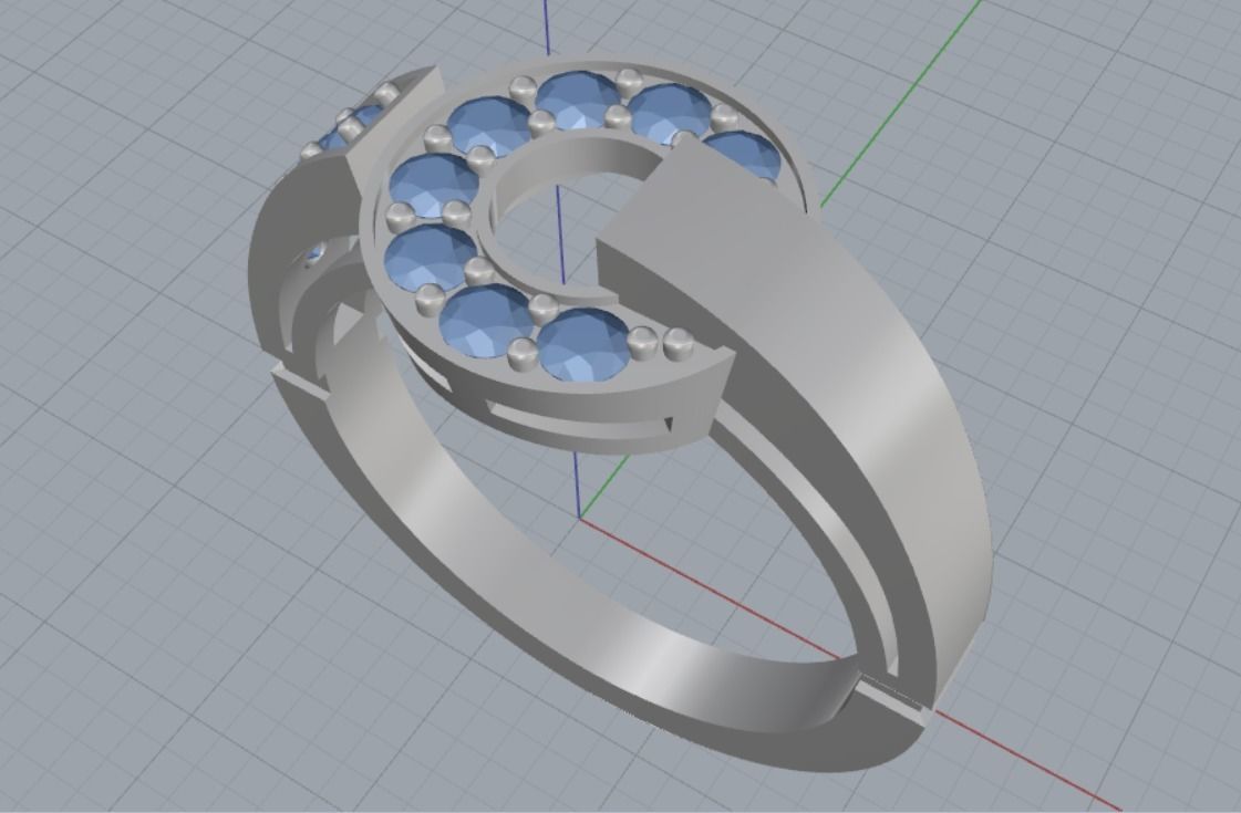 beautiful ring 3D print model_12