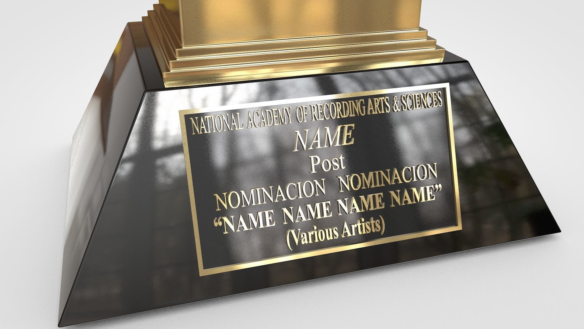 Grammys Music Award Trophy 3D model_3