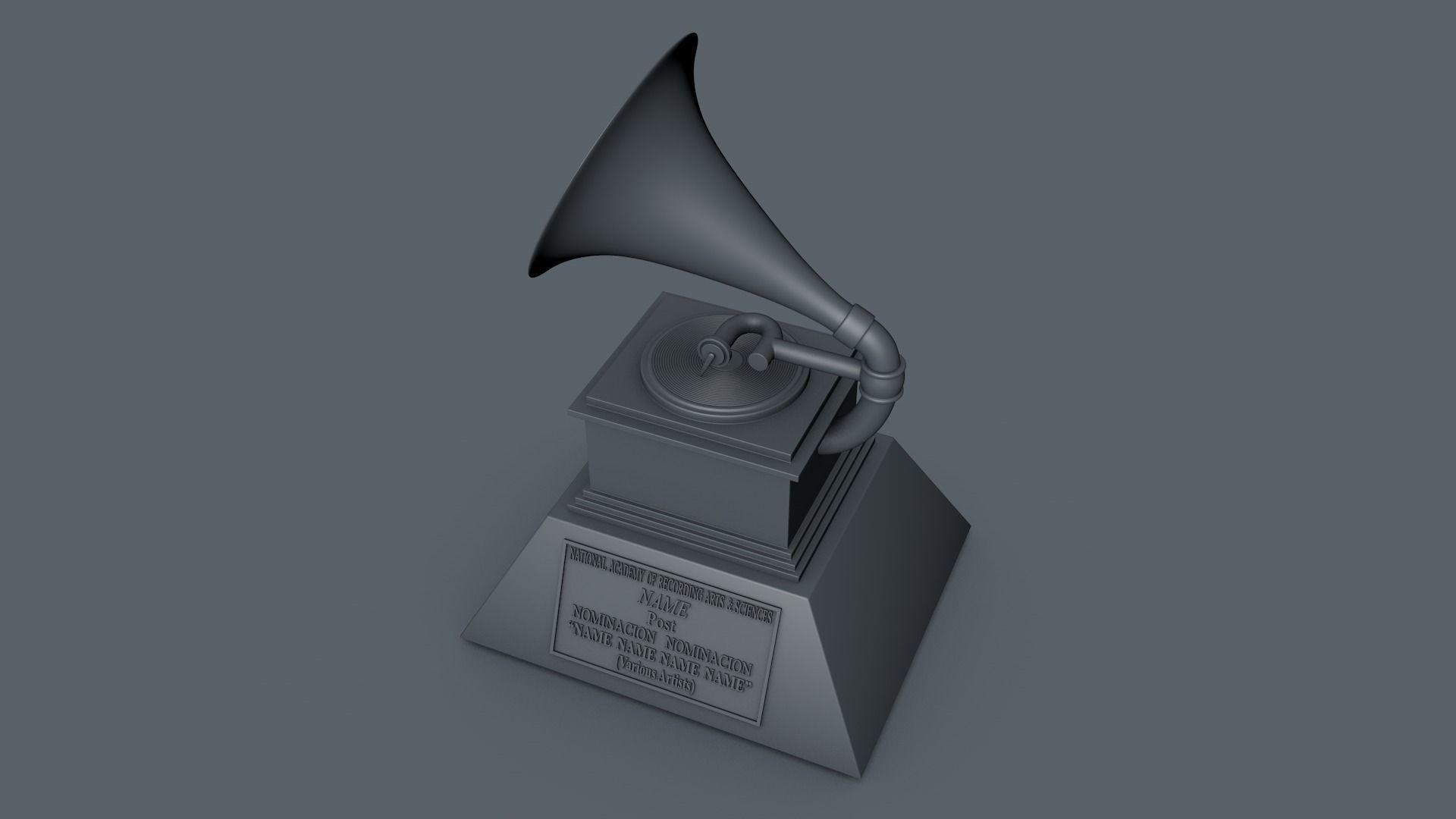 Grammys Music Award Trophy 3D model_19