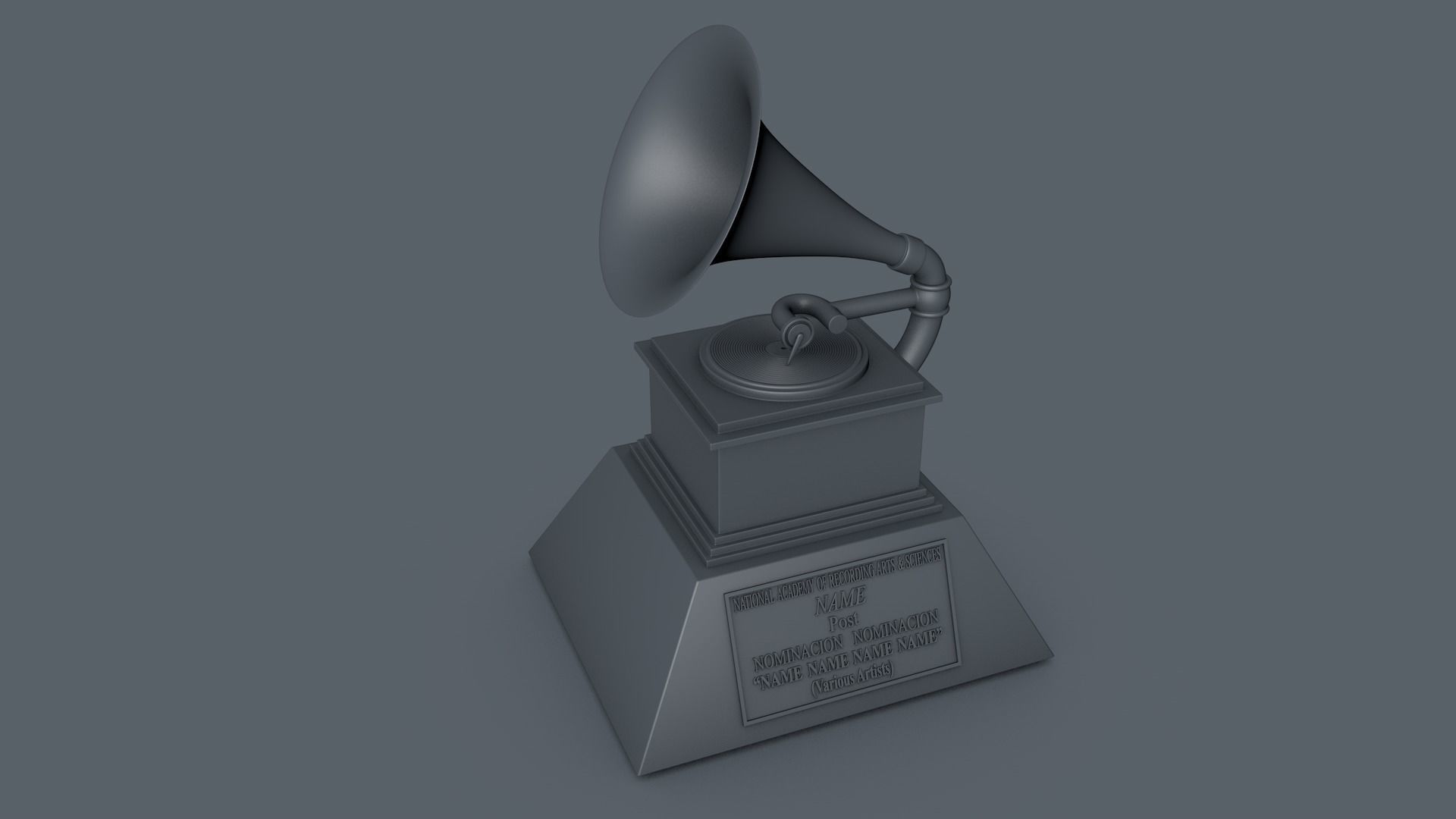 Grammys Music Award Trophy 3D model_22