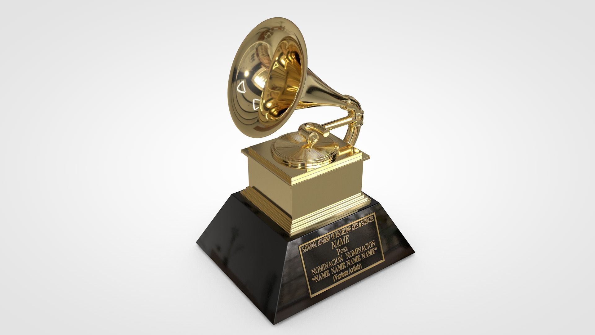 Grammys Music Award Trophy 3D model_24