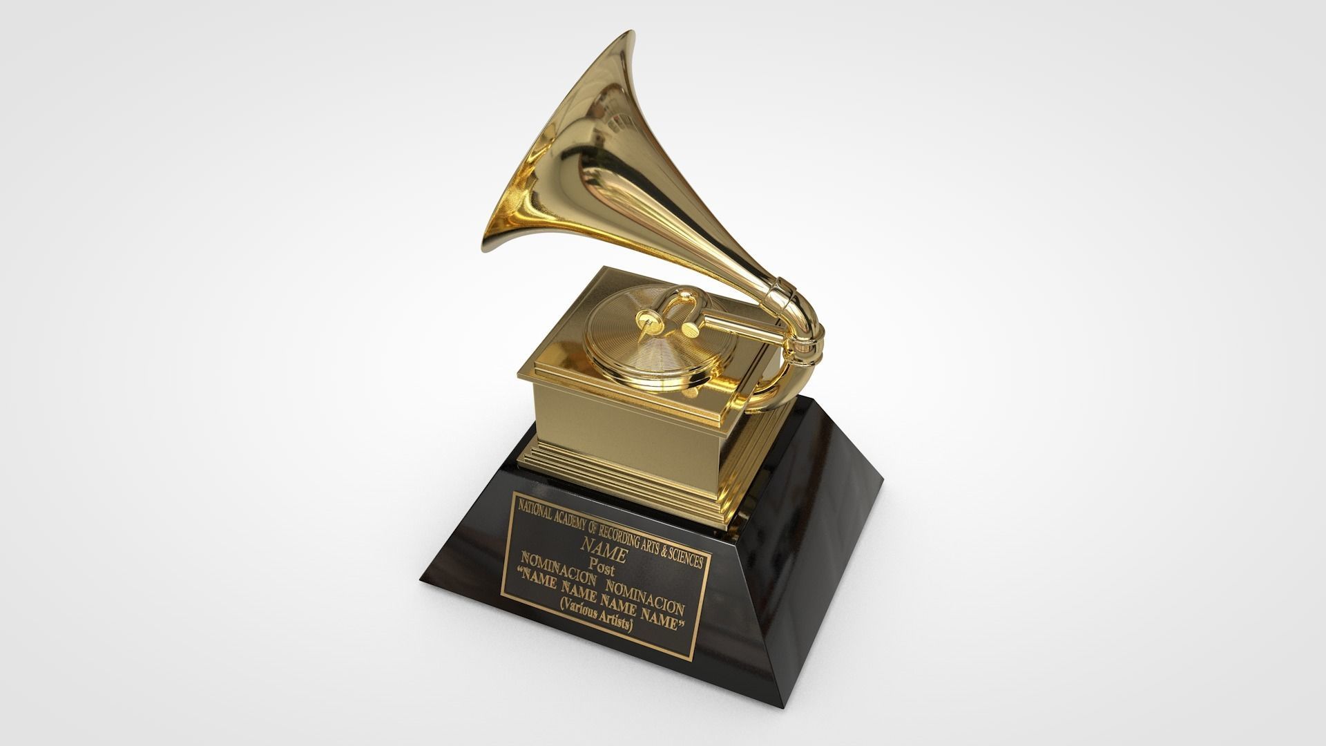 Grammys Music Award Trophy 3D model_18