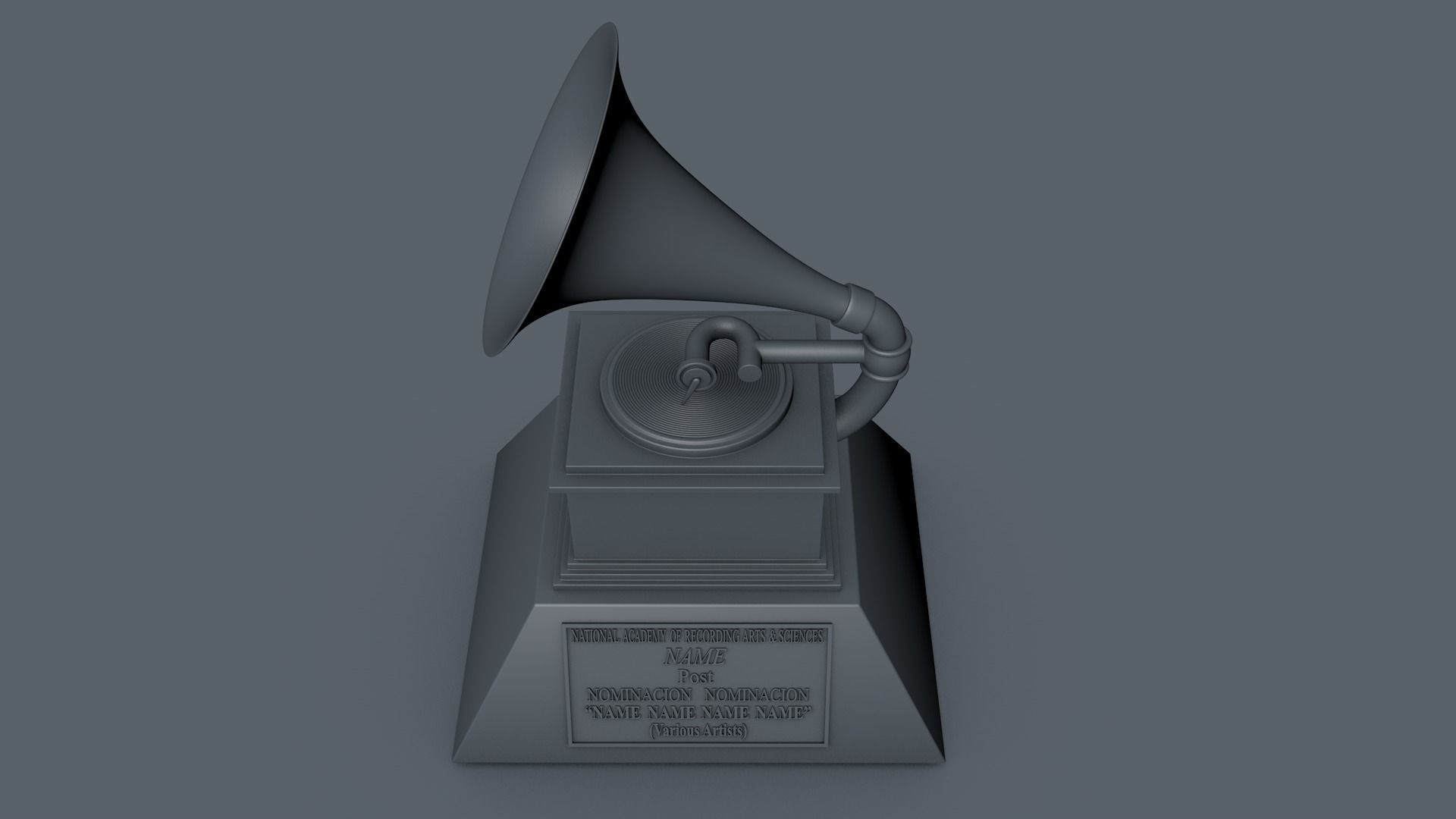 Grammys Music Award Trophy 3D model_28
