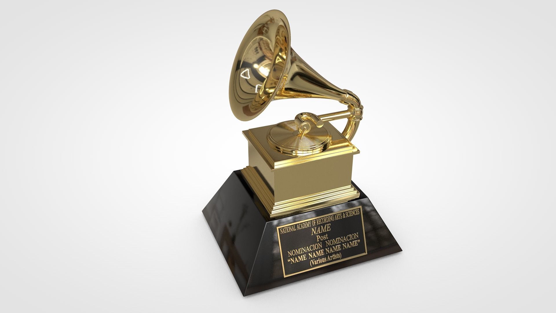 Grammys Music Award Trophy 3D model_21