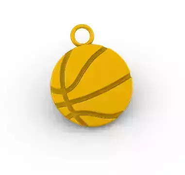 Colgante De Balon De Balocesto Basketball Ball Shaped Pendant SM 3D print model